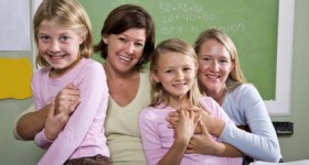 Teachers and students in classroom