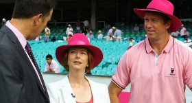 Julia Gillard and Glen McGrath Julia Gillard and Glen McGrath